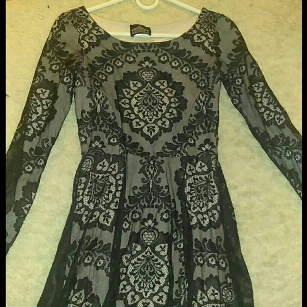 Black lace dress